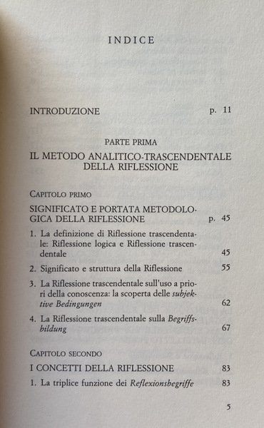 IL METODO DELLA RIFLESSIONE NELLA CRITICA DELLA RAGION PURA. IMPLICAZIONI …