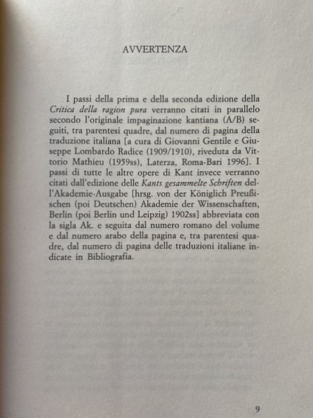 IL METODO DELLA RIFLESSIONE NELLA CRITICA DELLA RAGION PURA. IMPLICAZIONI …