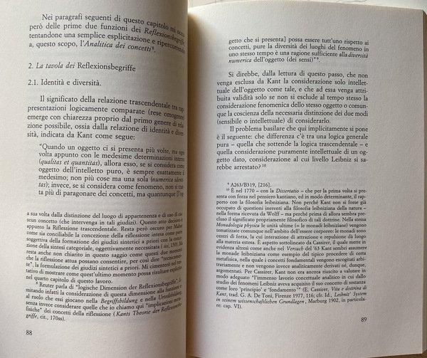 IL METODO DELLA RIFLESSIONE NELLA CRITICA DELLA RAGION PURA. IMPLICAZIONI …