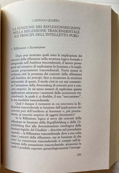 IL METODO DELLA RIFLESSIONE NELLA CRITICA DELLA RAGION PURA. IMPLICAZIONI …