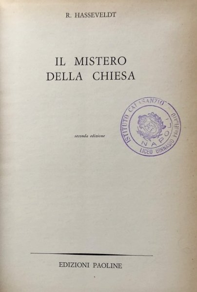 IL MISTERO DELLA CHIESA