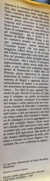 IL MONDO DI SOFIA. ROMANZO SULLA STORIA DELLA FILOSOFIA