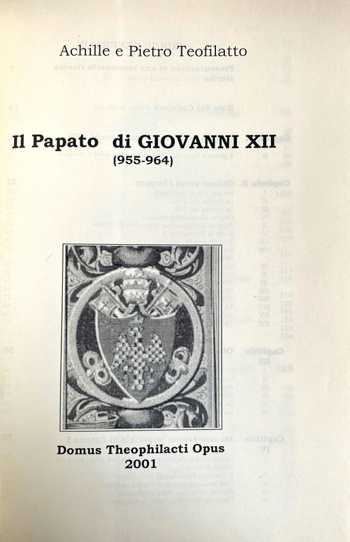 IL PAPATO DI GIOVANNI XII (955-964)