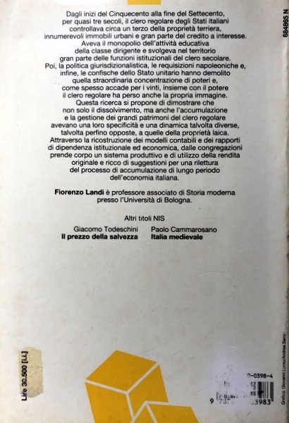 IL PARADISO DEI MONACI. ACCUMULAZIONE E DISSOLUZIONE DEL CLERO REGOLARE …