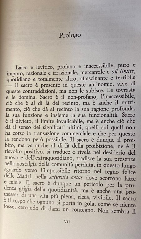 IL PARADOSSO DEL SACRO