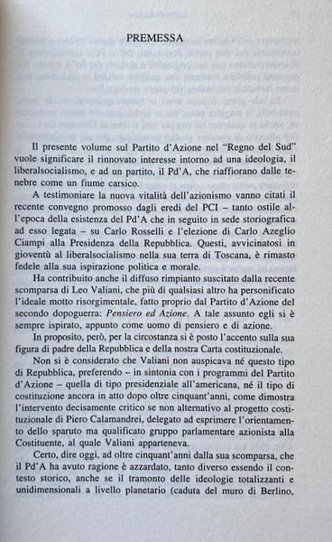 IL PARTITO D'AZIONE NEL REGNO DEL SUD