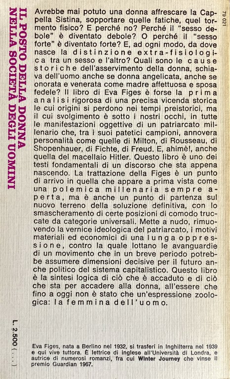 IL POSTO DELLA DONNA NELLA SOCIETÀ DEGLI UOMINI. LE RADICI …
