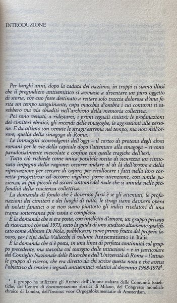 IL PREGIUDIZIO ANTISEMITICO IN ITALIA. A CURA DI GIUSEPPE CAPUTO