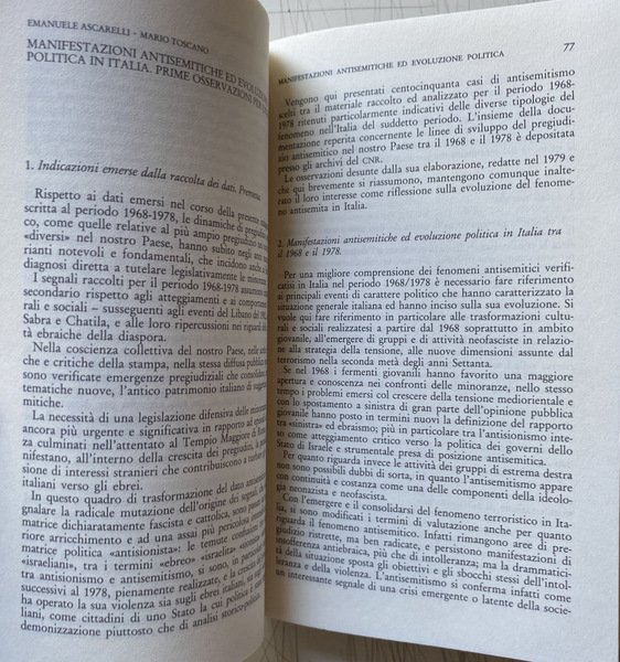 IL PREGIUDIZIO ANTISEMITICO IN ITALIA. A CURA DI GIUSEPPE CAPUTO