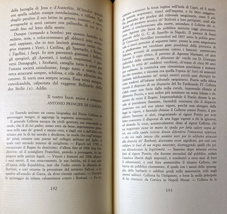 IL PRINCIPE DI CANOSA E L'EPISTOLA CONTRO PIETRO COLLETTA
