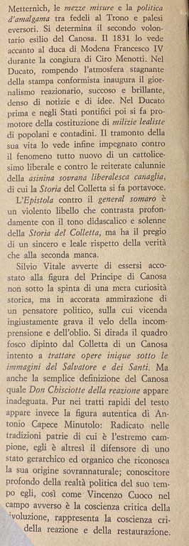 IL PRINCIPE DI CANOSA E L'EPISTOLA CONTRO PIETRO COLLETTA