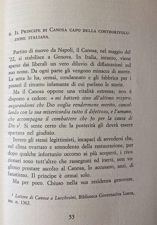 IL PRINCIPE DI CANOSA E L'EPISTOLA CONTRO PIETRO COLLETTA