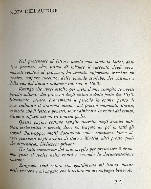 IL PROCESSO DEGLI UNTORI NELLA PESTE DEL 1630