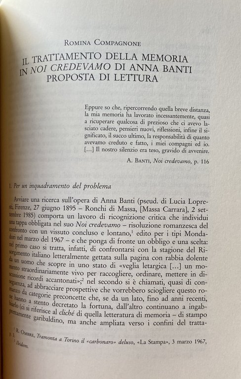 IL RACCONTO DEL RISORGIMENTO NELL'ITALIA NUOVA TRA MEMORIALISMO, NARRATIVA E …