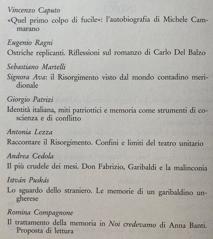 IL RACCONTO DEL RISORGIMENTO NELL'ITALIA NUOVA TRA MEMORIALISMO, NARRATIVA E …