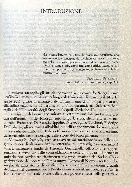 IL RACCONTO DEL RISORGIMENTO NELL'ITALIA NUOVA TRA MEMORIALISMO, NARRATIVA E …