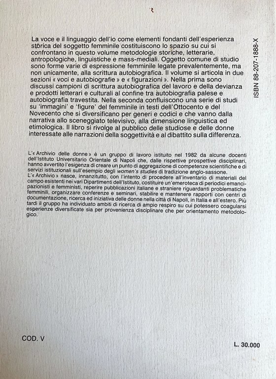 IL RACCONTO DELLE DONNE: VOCI, AUTOBIOGRAFIE, FIGURAZIONI