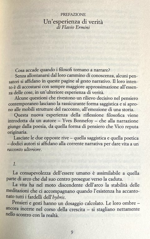 IL RACCONTO ULTERIORE OVVERO, IL GESTO NARRATIVO DEL FILOSOFO