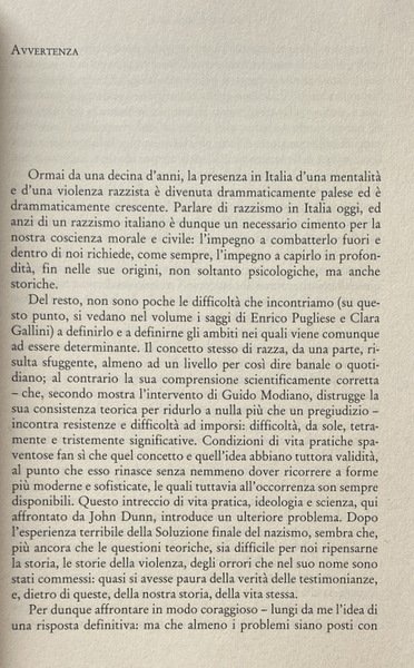 IL RAZZISMO E LE SUE STORIE. A CURA DI GIROLAMO …