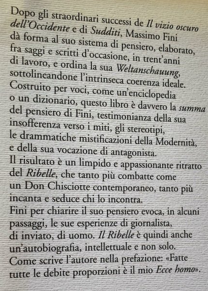 IL RIBELLE DALLA A ALLA Z