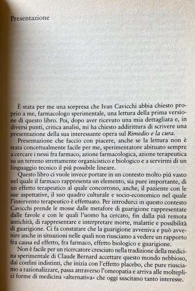 IL RIMEDIO E LA CURA. CULTURA TERAPEUTICA TRA SCIENZA E …