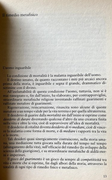 IL RIMEDIO E LA CURA. CULTURA TERAPEUTICA TRA SCIENZA E …