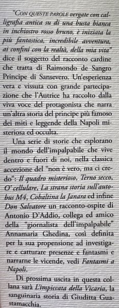 IL RITORNO DEL PRINCIPE DI SANSEVERO E ALTRE STORIE PARANORMALI …