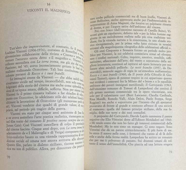 IL ROMANZO DEL CINEMA ITALIANO