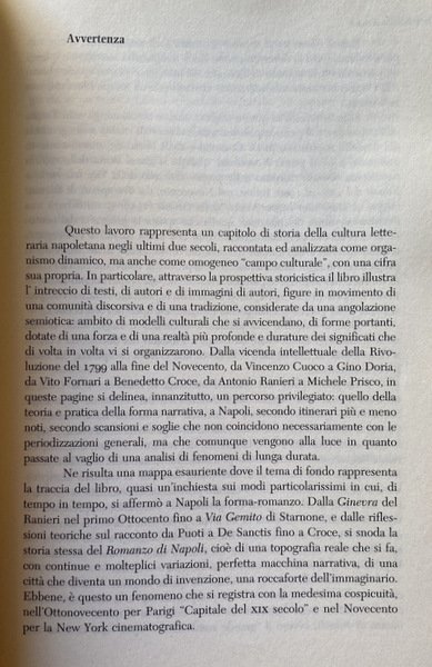 IL ROMANZO DI NAPOLI. GEOGRAFIA E STORIA LETTERARIA NEI SECOLI …