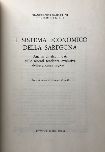 IL SISTEMA ECONOMICO DELLA SARDEGNA. ANALISI DI ALCUNI DATI SULLE …