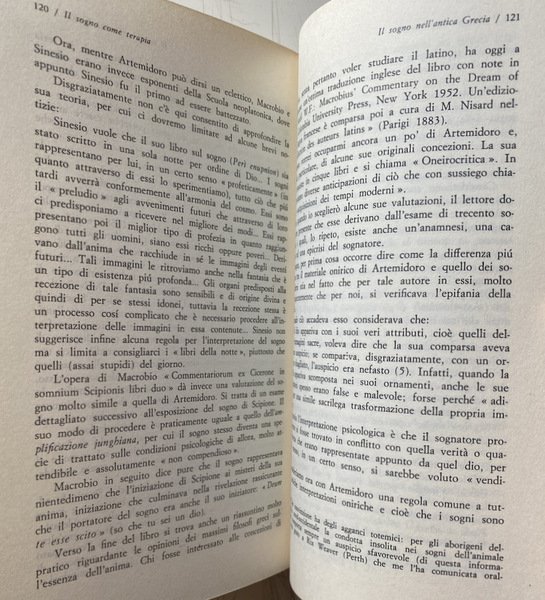 IL SOGNO COME TERAPIA. ANTICA INCUBAZIONE E MODERNA PSICOTERAPIA. EDIZIONE …