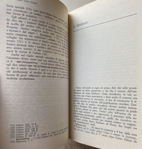 IL SOGNO COME TERAPIA. ANTICA INCUBAZIONE E MODERNA PSICOTERAPIA. EDIZIONE …