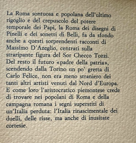 IL SOR CHECCO TOZZI. RACCONTI ROMANI. A CURA DI ARNALDO …