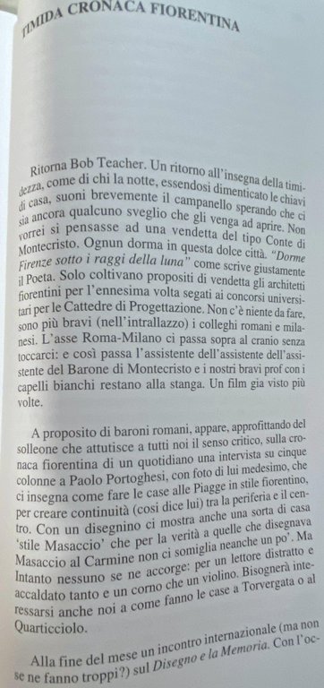 IL SUBLIME E LO SCIMPANZUOMO. CRONACHE FIORENTINE DI FINE MILLENNIO