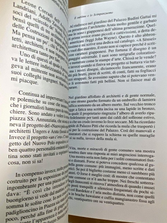 IL SUBLIME E LO SCIMPANZUOMO. CRONACHE FIORENTINE DI FINE MILLENNIO