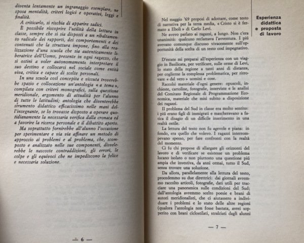 IL SUD, UN MONDO DA SCOPRIRE. ANTOLOGIA A TEMA PER …