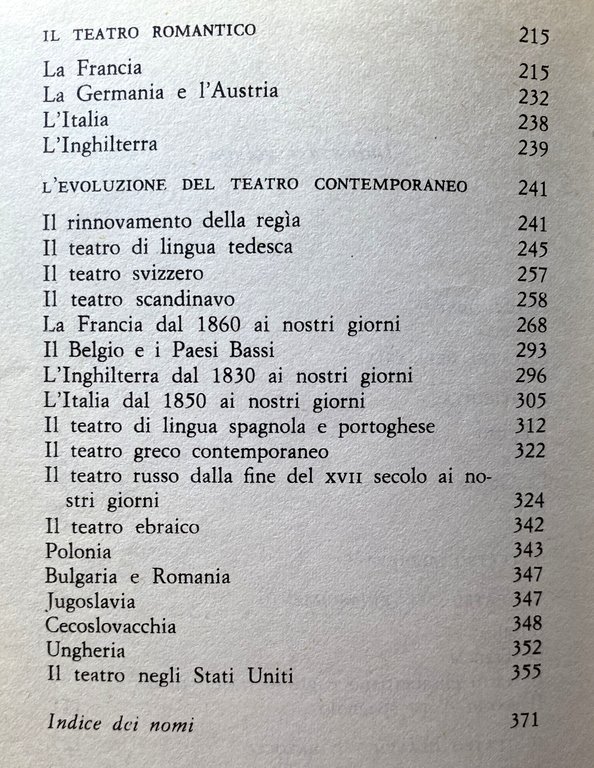 IL TEATRO DALLE ORIGINI AI NOSTRI GIORNI