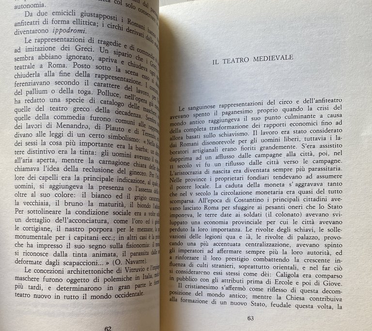 IL TEATRO DALLE ORIGINI AI NOSTRI GIORNI