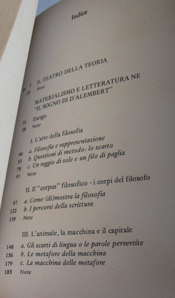 IL TEATRO DELLA TEORIA. (MATERIALISMO E LETTERATURA IN DIDEROT)