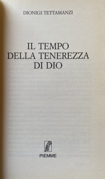 IL TEMPO DELLA TENEREZZA DI DIO