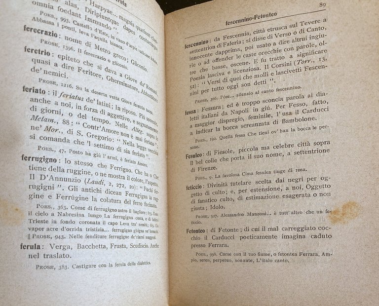 IL VOCABOLARIO CARDUCCIANO CON DUE APPENDICI AI VOCABOLARII DANNUNZIANI E …