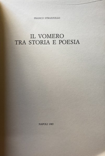 IL VOMERO TRA STORIA E POESIA