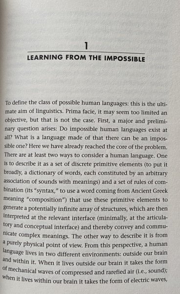 IMPOSSIBLE LANGUAGES