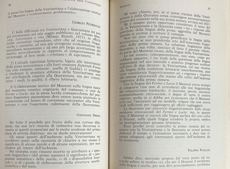 INCHIESTA SULLA VENTISETTANA: UN PROBLEMA MANZONIANO. A CURA DI CLAUDIO …