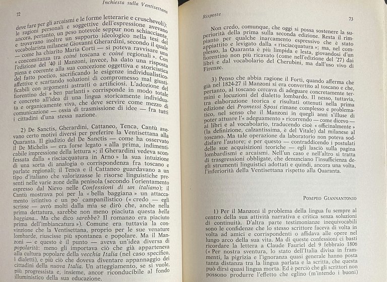 INCHIESTA SULLA VENTISETTANA: UN PROBLEMA MANZONIANO. A CURA DI CLAUDIO …