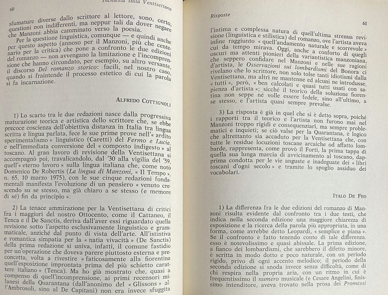 INCHIESTA SULLA VENTISETTANA: UN PROBLEMA MANZONIANO. A CURA DI CLAUDIO …