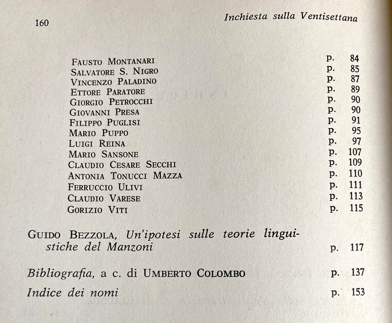 INCHIESTA SULLA VENTISETTANA: UN PROBLEMA MANZONIANO. A CURA DI CLAUDIO …