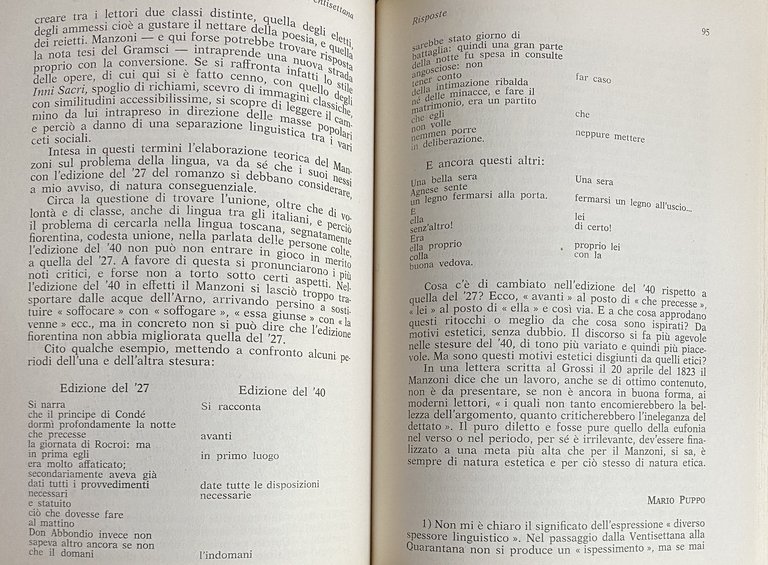 INCHIESTA SULLA VENTISETTANA: UN PROBLEMA MANZONIANO. A CURA DI CLAUDIO …