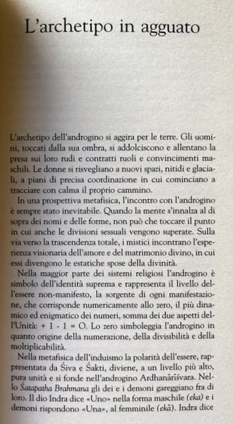 INCONTRO CON L'ANDROGINO. L'ESPERIENZA DELLA COMPLETEZZA SESSUALE