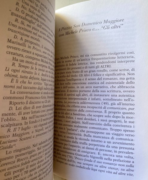 INCONTRO CON L'AUTORE MICHELE PRISCO